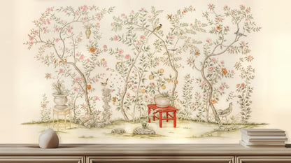 Traditional Pastel wallpaper for Bedroom