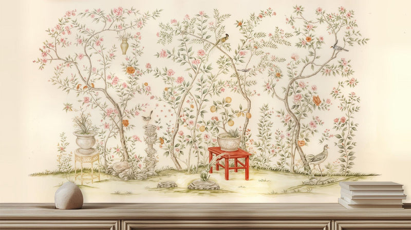 Traditional Pastel wallpaper for Bedroom