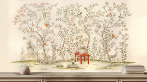Traditional Pastel wallpaper for Bedroom