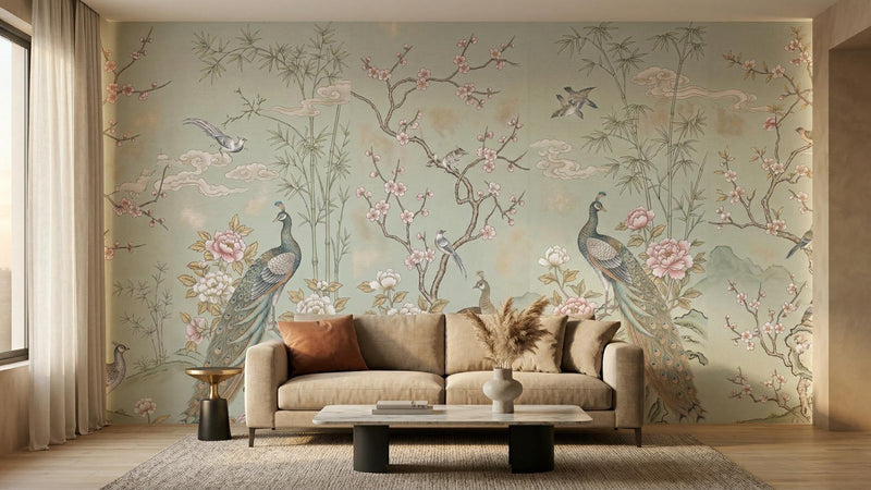 Traditional Pastel wallpaper for Bedroom