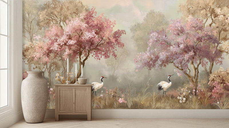 Traditional Pastel wallpaper for Bedroom