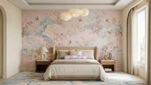 Traditional Pastel wallpaper for Bedroom