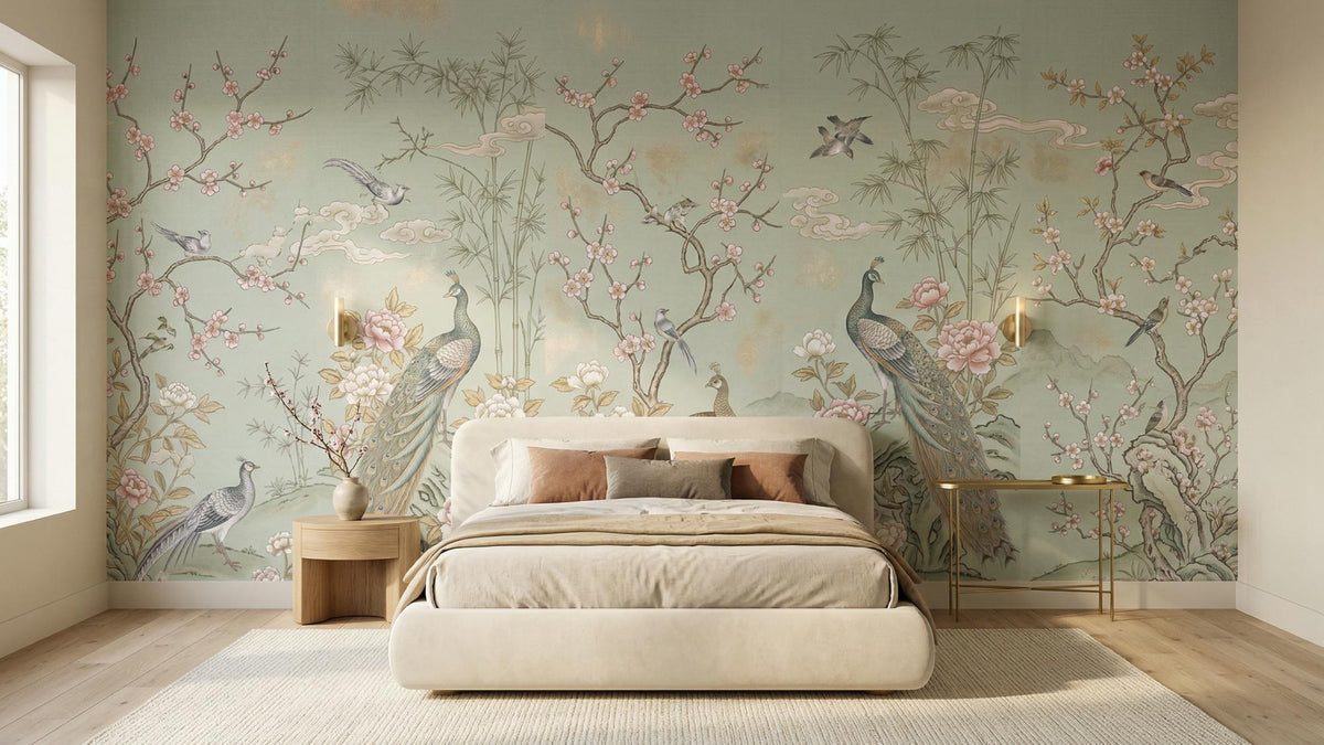 Traditional Pastel wallpaper for Bedroom