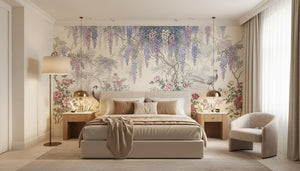 Traditional Pastel wallpaper for Bedroom
