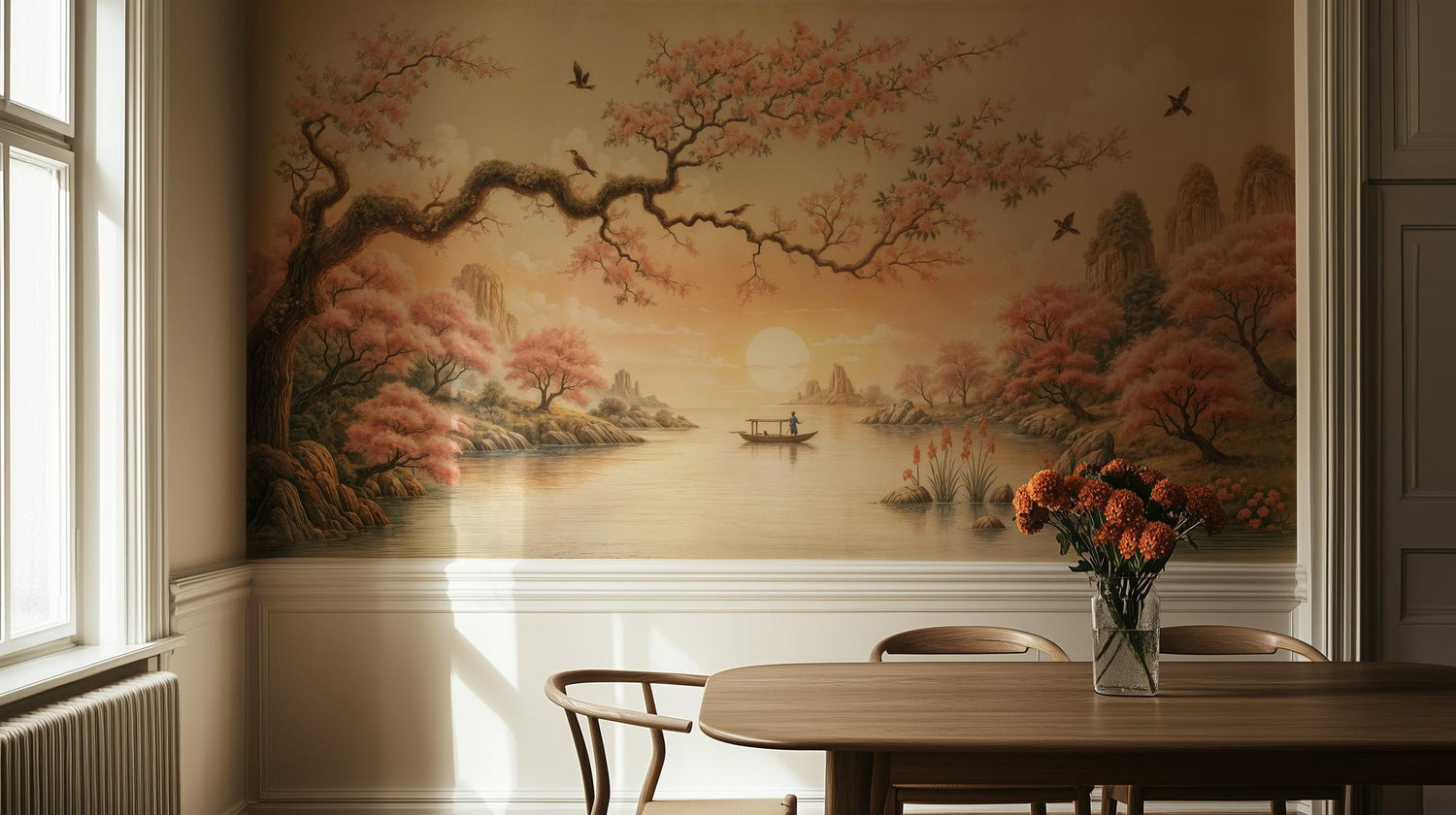 Traditional Pastel wallpaper for Bedroom