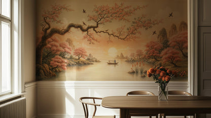 Traditional Pastel wallpaper for Bedroom