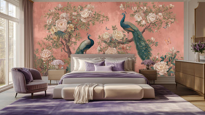 Traditional Pastel wallpaper for Bedroom