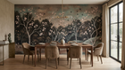 Traditional Pastel wallpaper for Dining Room