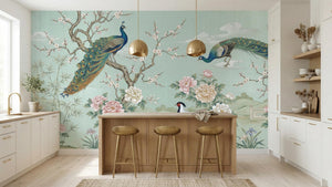 Traditional Pastel wallpaper for Kitchen