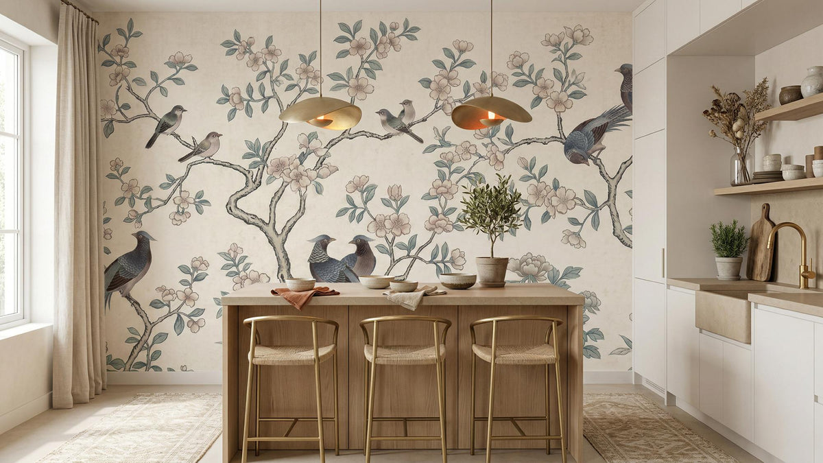 Traditional Pastel wallpaper for Kitchen
