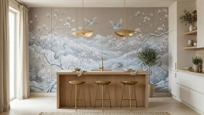 Traditional Pastel wallpaper for Kitchen