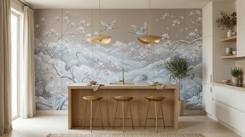 Traditional Pastel wallpaper for Kitchen