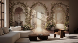 Traditional Pastel wallpaper for Living Room