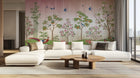 Traditional Pastel wallpaper for Living Room