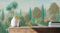 Tropical Pastel wallpaper for Living Room