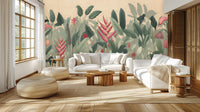 Tropical Pastel wallpaper for Living Room