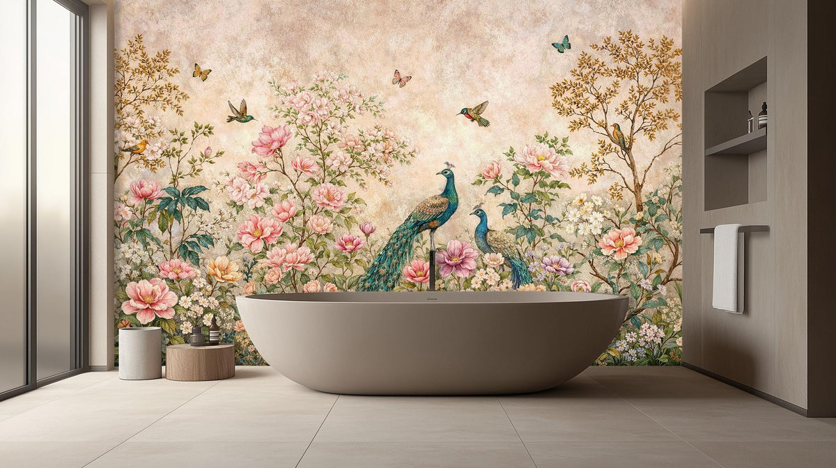 Vintage Pastel wallpaper for Bathroom