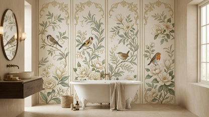 Vintage Pastel wallpaper for Bathroom