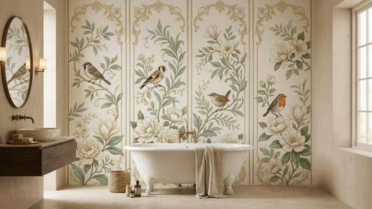 Vintage Pastel wallpaper for Bathroom