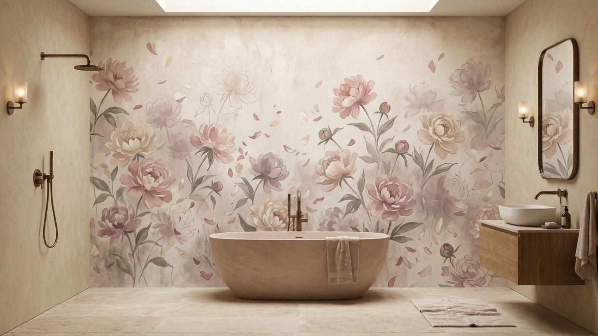 Vintage Pastel wallpaper for Bathroom