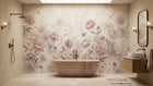 Banyo için Vintage Pastel duvar kağıdı