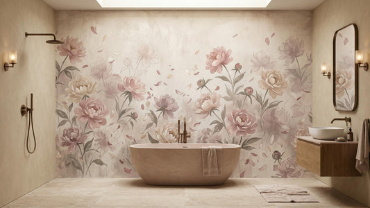 Vintage Pastel wallpaper for Bathroom