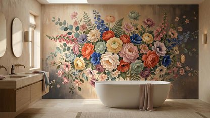 Vintage Pastel wallpaper for Bathroom