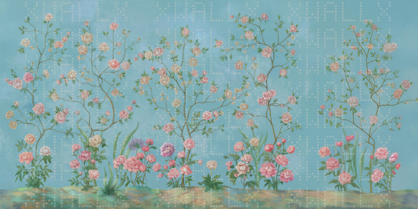 Romantik Floral Çiçeklenme Duvar Kağıdı - Sample