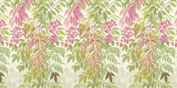 Pembe Floral Şelale Duvar Kağıdı - Sample