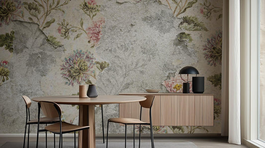 Yemek Odası için Vintage Pastel duvar kağıdı