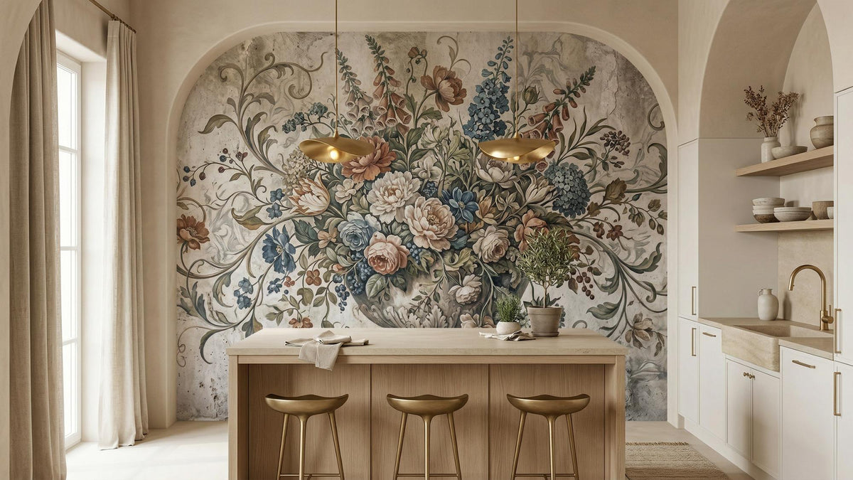 Vintage Pastel wallpaper for Dining Room