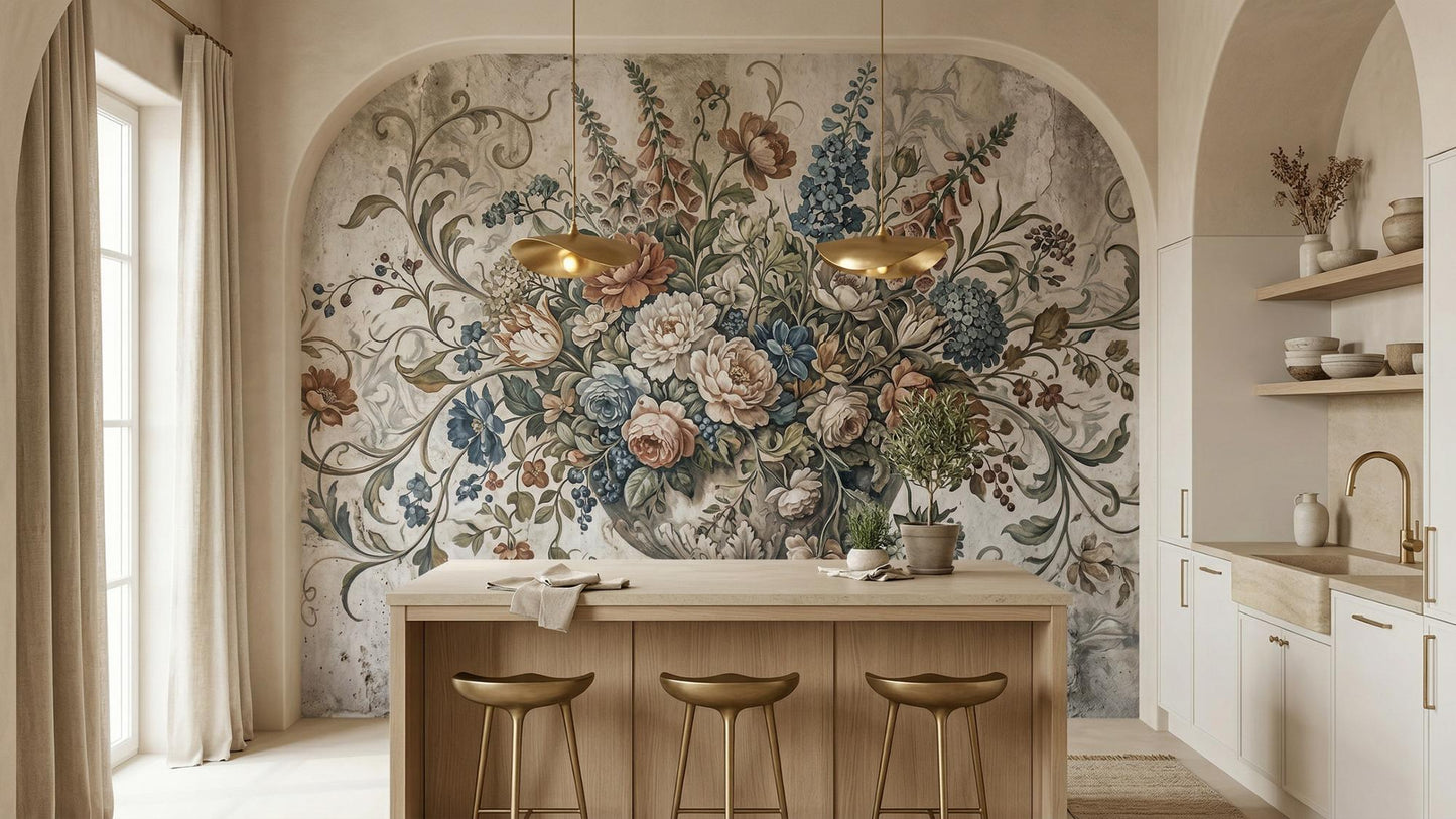 Vintage Pastel wallpaper for Dining Room
