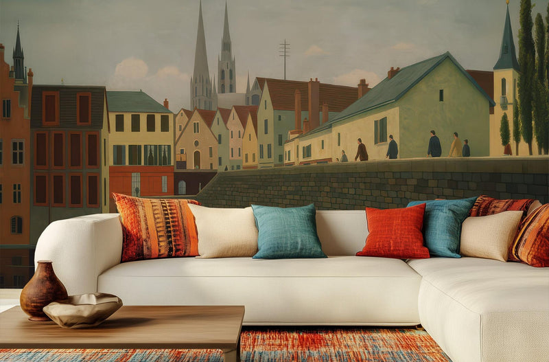 Oturma Odası için Vintage Pastel duvar kağıdı
