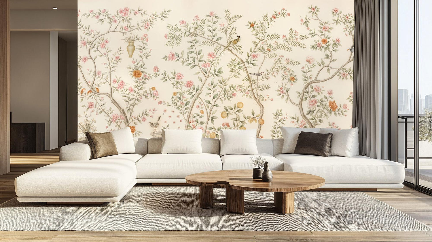 Vintage Pastel wallpaper for Living Room
