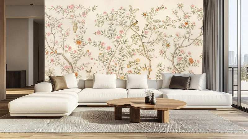Vintage Pastel wallpaper for Living Room
