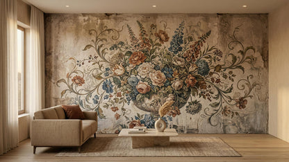 Vintage Pastel wallpaper for Living Room
