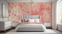 Contemporary Peach wallpaper for Bedroom