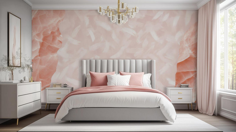 Contemporary Peach wallpaper for Bedroom