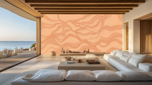 Contemporary Peach wallpaper for Living Room