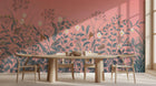 Eclectic Peach wallpaper for Dining Room