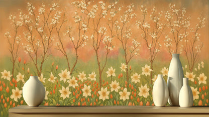 Vintage Peach wallpaper for Bedroom