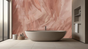 Abstract Pink wallpaper for Bathroom