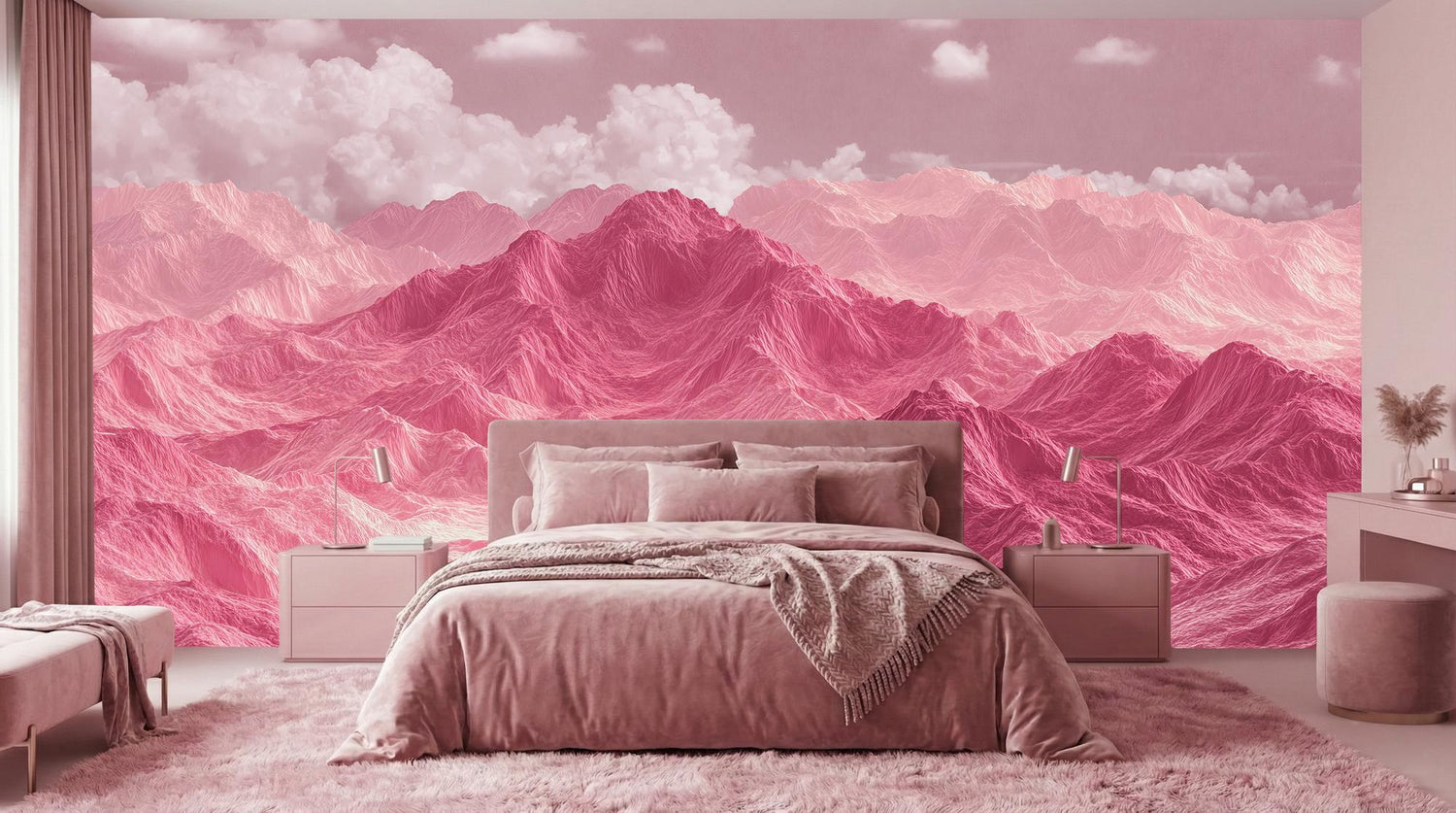 Abstract Pink wallpaper for Bedroom