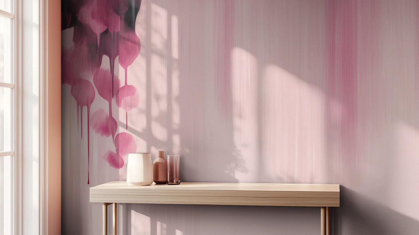 Abstract Pink wallpaper for Bedroom