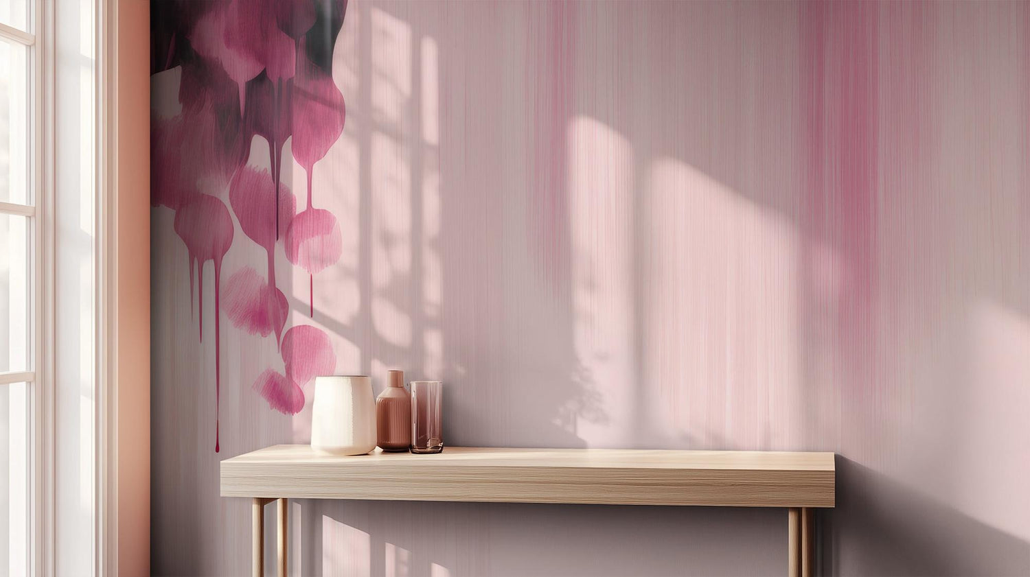 Abstract Pink wallpaper for Bedroom