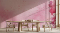 Abstract Pink wallpaper for Dining Room