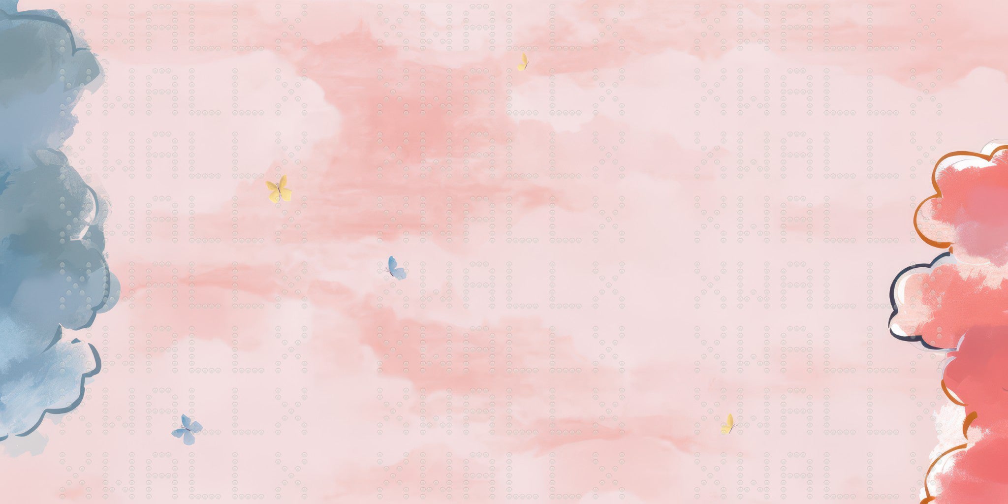 Whimsical Butterfly Blush Wallpaper