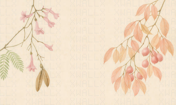 Pastel Botanical Floral Duvar kağıdı - Sample