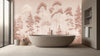 Blush Woodland Silhouette Wallpaper