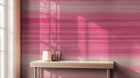 Ombre pink textured stripe wallpaper for modern hallway